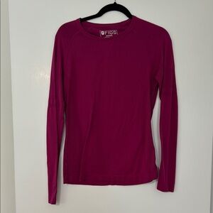 Figs Women's Magenta Long Sleeve Salta Top